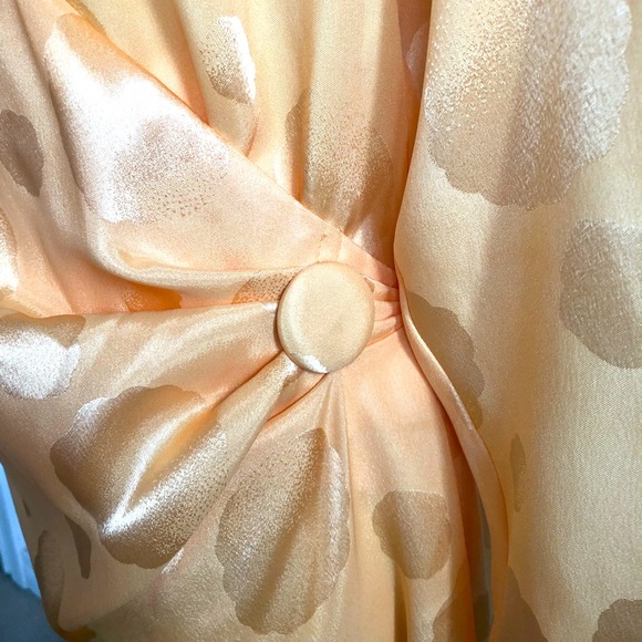 Vintage By Night 1980’s/90’s Bright Yellow Evening Gown w/ Shoulder Pads - Picture 9 of 15